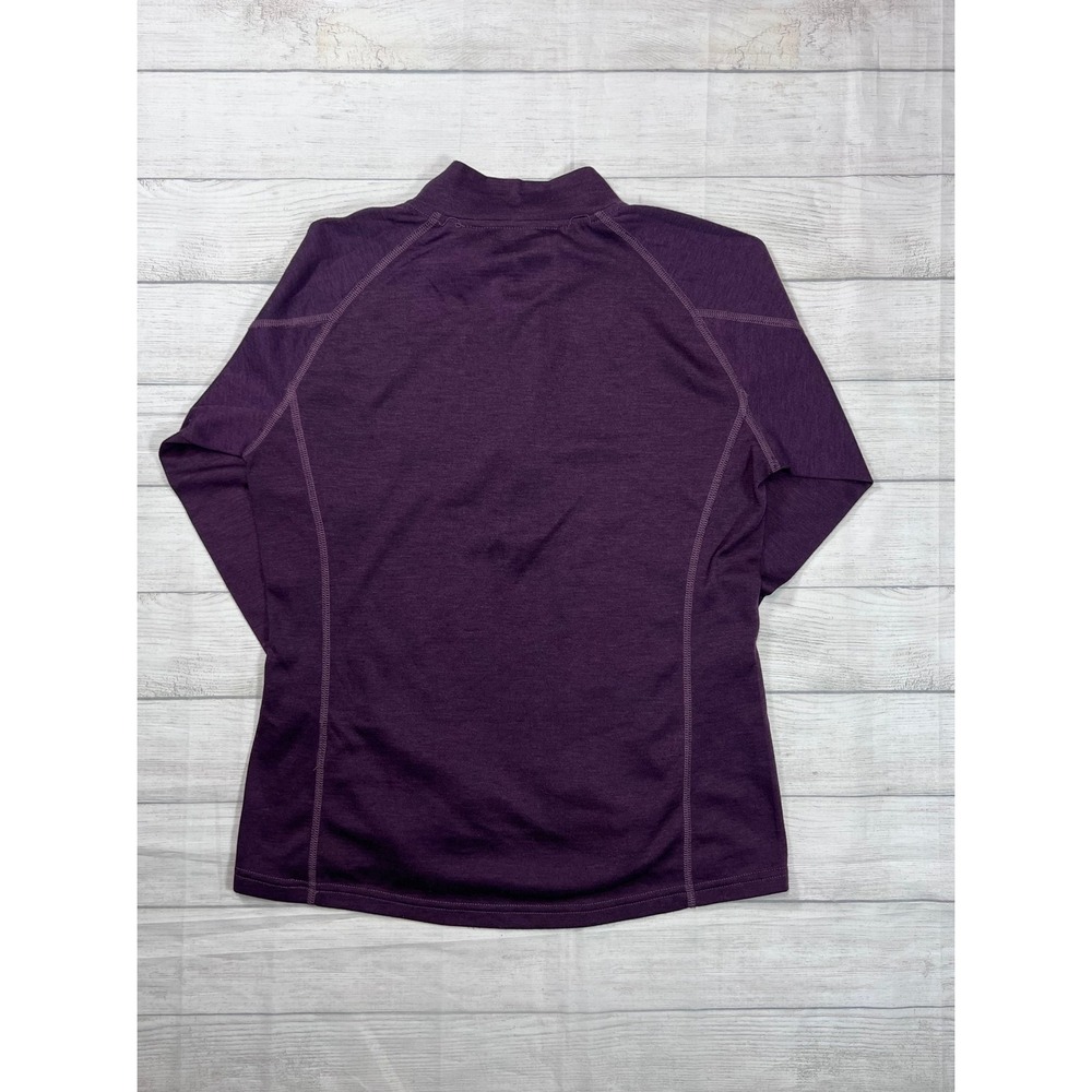 Carhartt Force Pullover Women Medium Purple Quarter Zip Base Layer Top - Picture 2 of 8